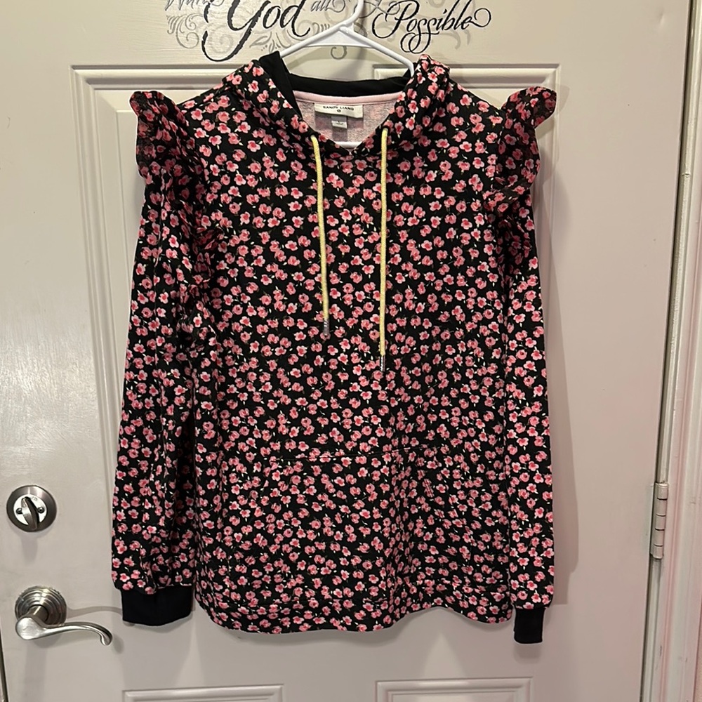 Sandy Liang Target Pink Ditsy Floral Hoodie Sweatshirt Large / Box 32-5